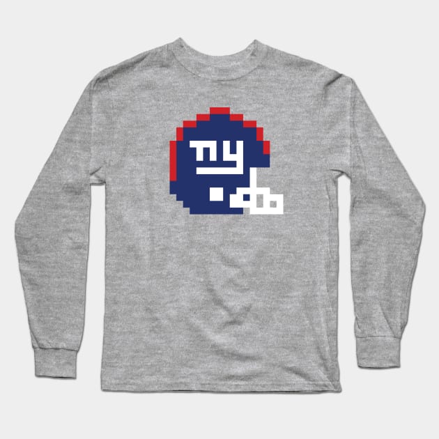 8 Bit New York Giants Helmet Long Sleeve T-Shirt by N8I